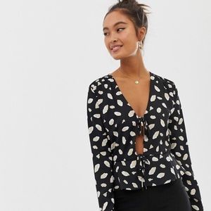 Wednesday’s Girl Tie Front Blouse